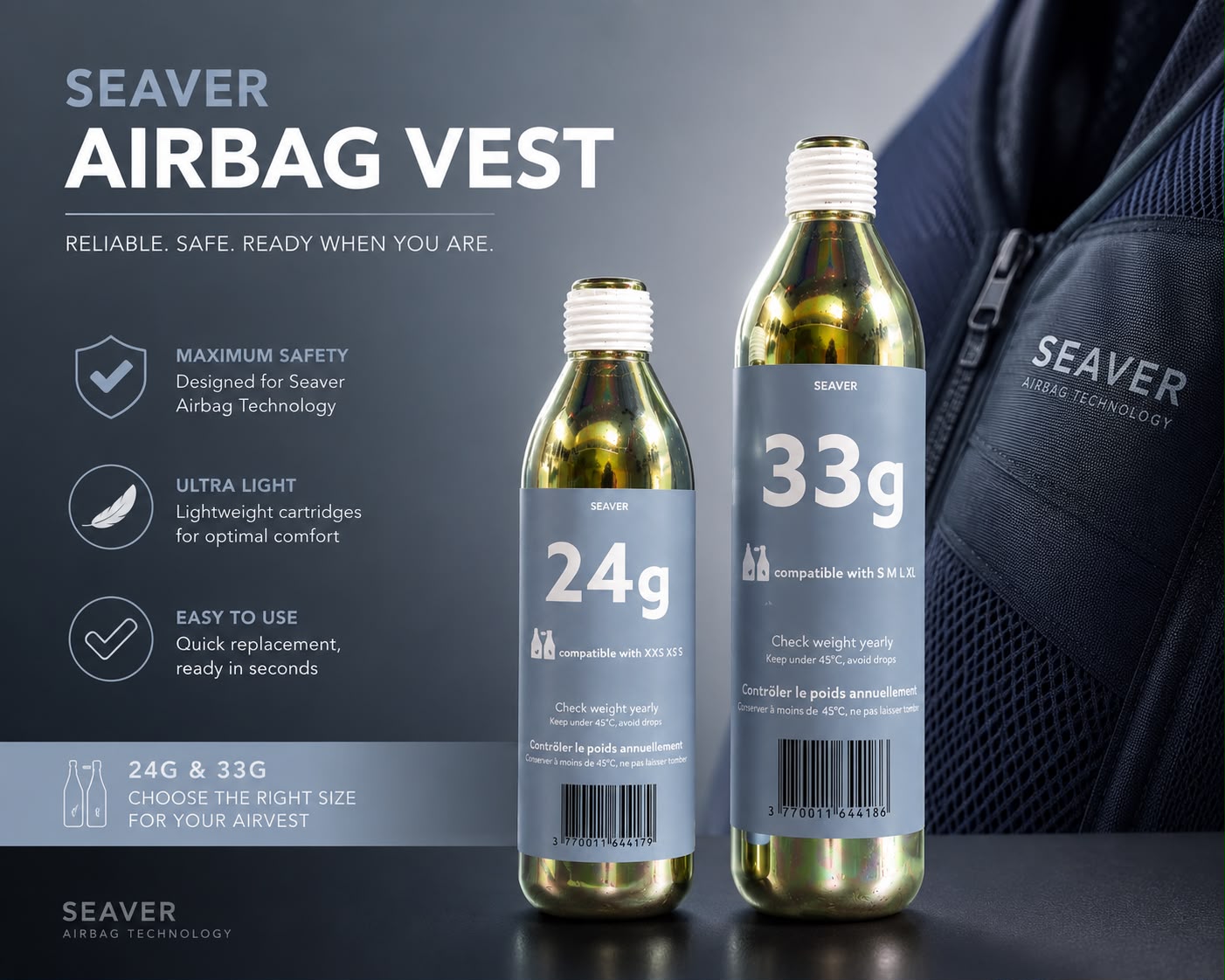 Seaver CO2-cilinder | navulling airvest